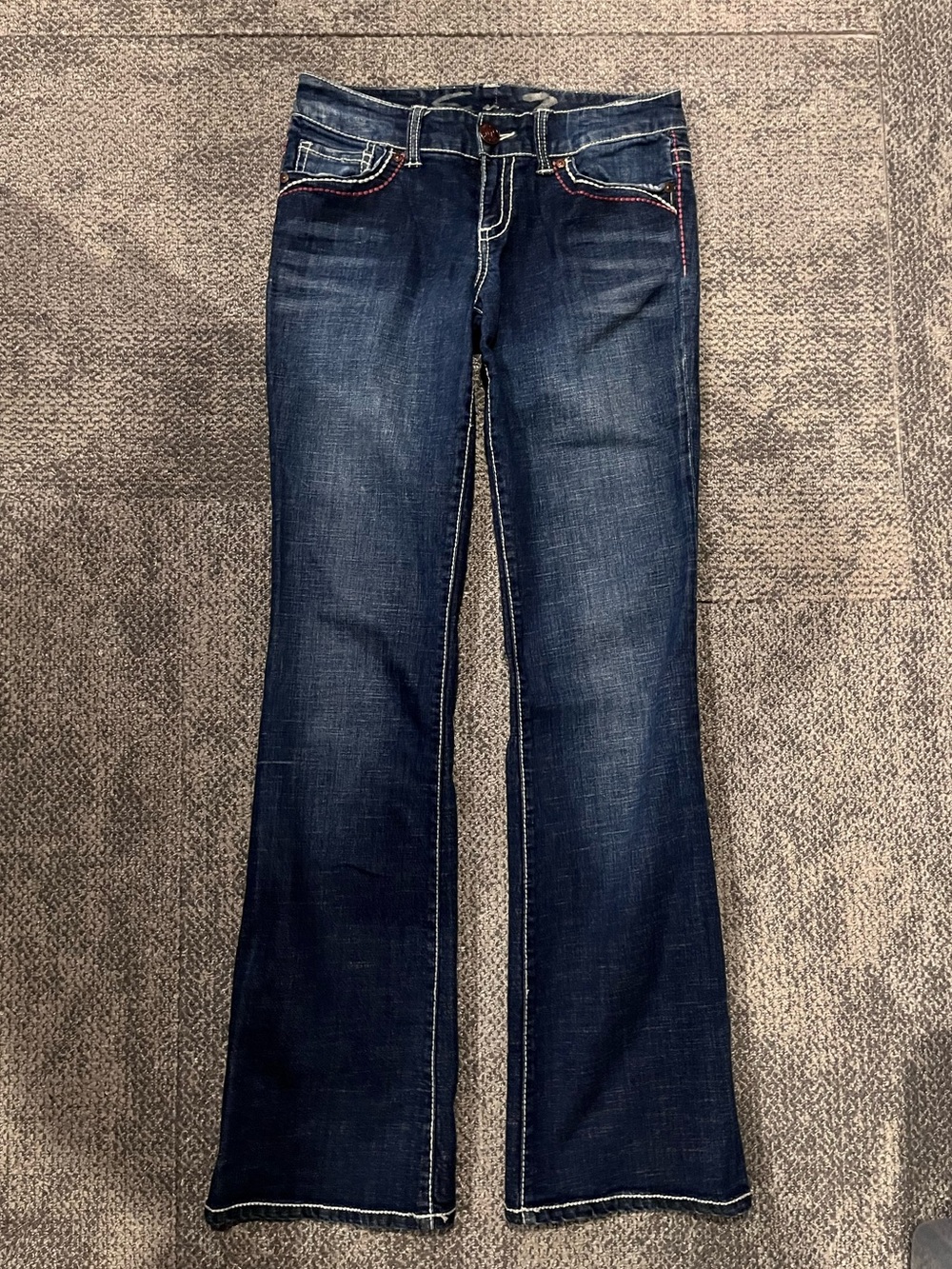 Seven7 Low Rise Boot Cut Jeans Women’s Size 27 - Picture 2 of 11
